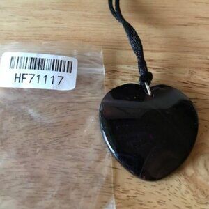 Brown Heart Natural Stone Pendant Fashion Necklace